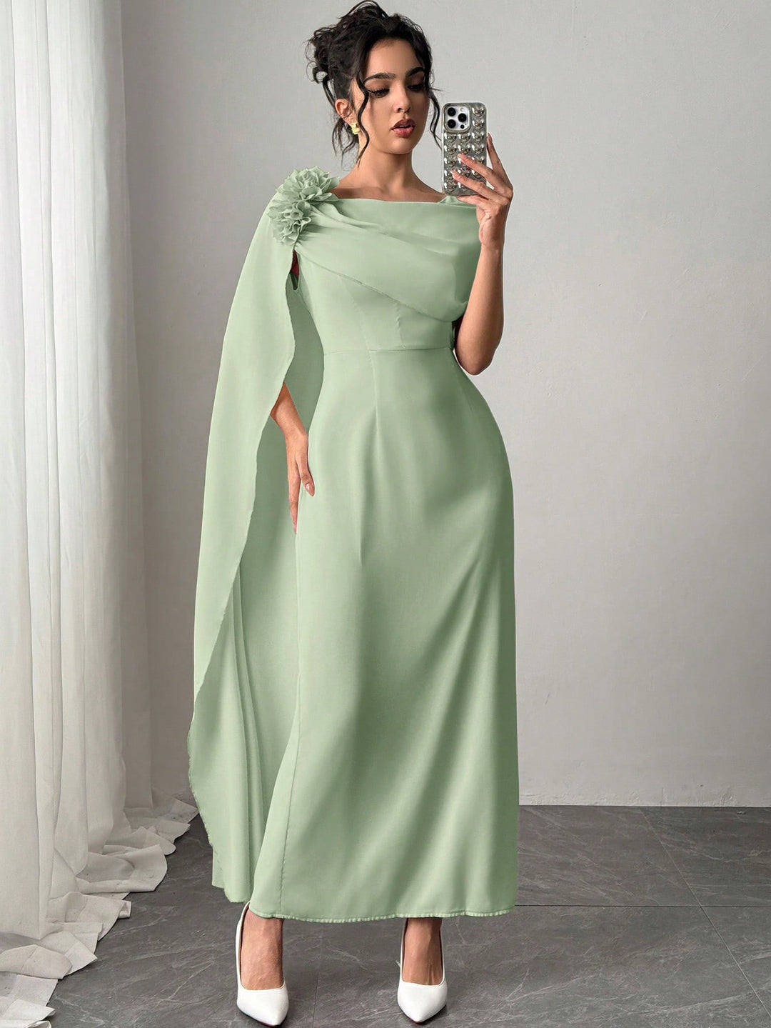 Rochie maxi SHEIN, verde