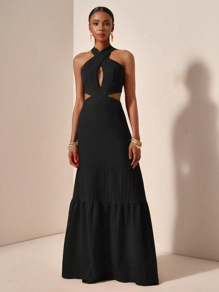 SHEIN maxi ruha, fekete