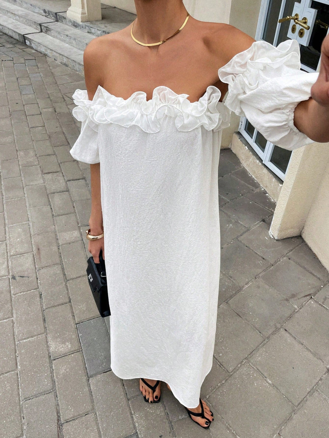 Rochie maxi SHEIN, alb