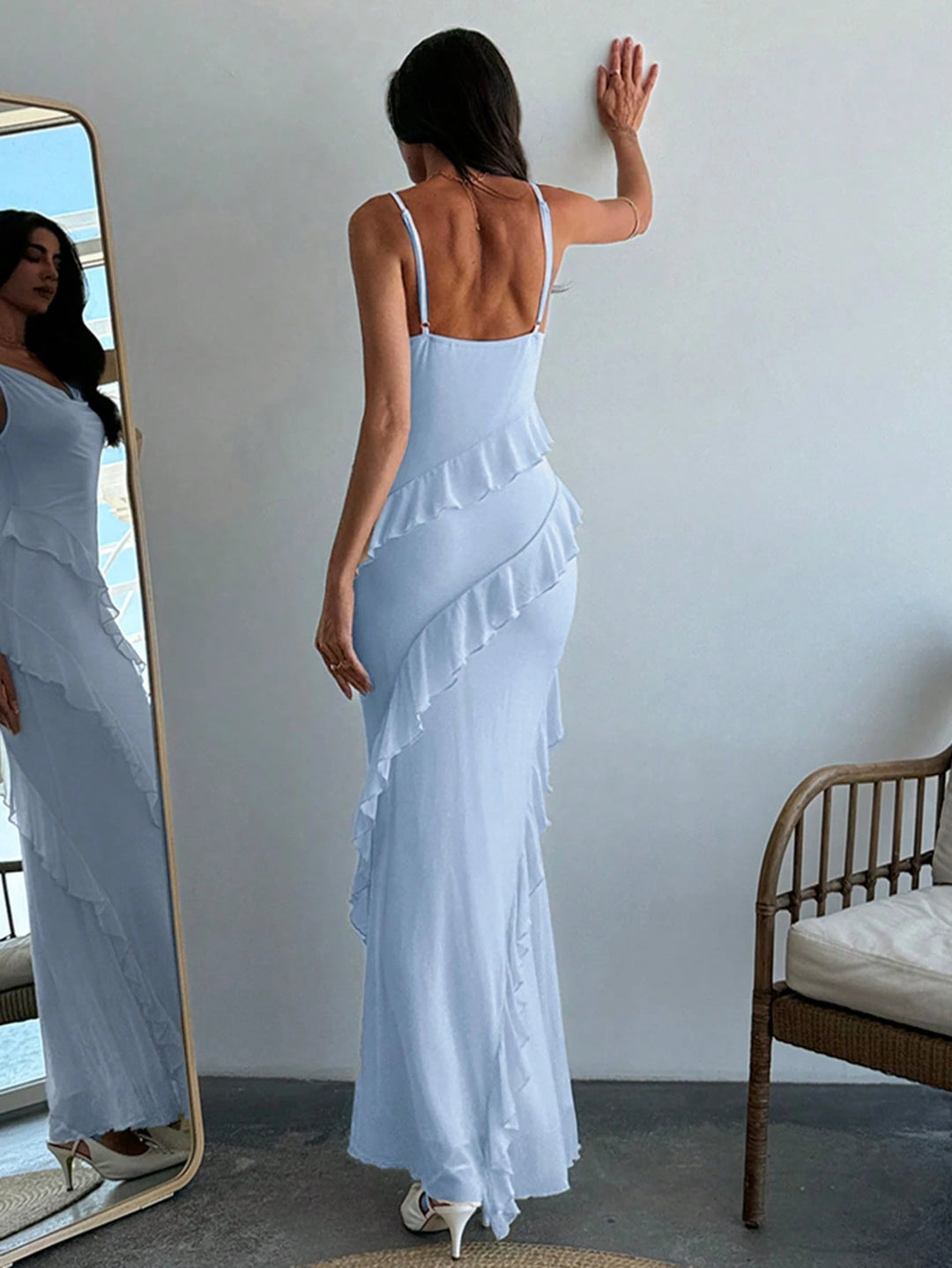 Rochie maxi SHEIN, albastru