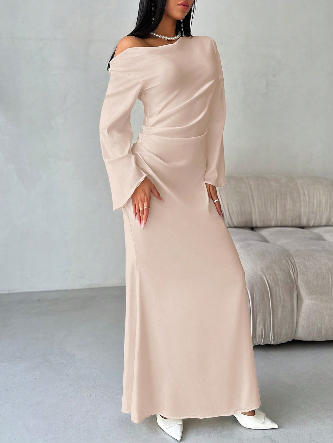 Rochie maxi SHEIN, kaki