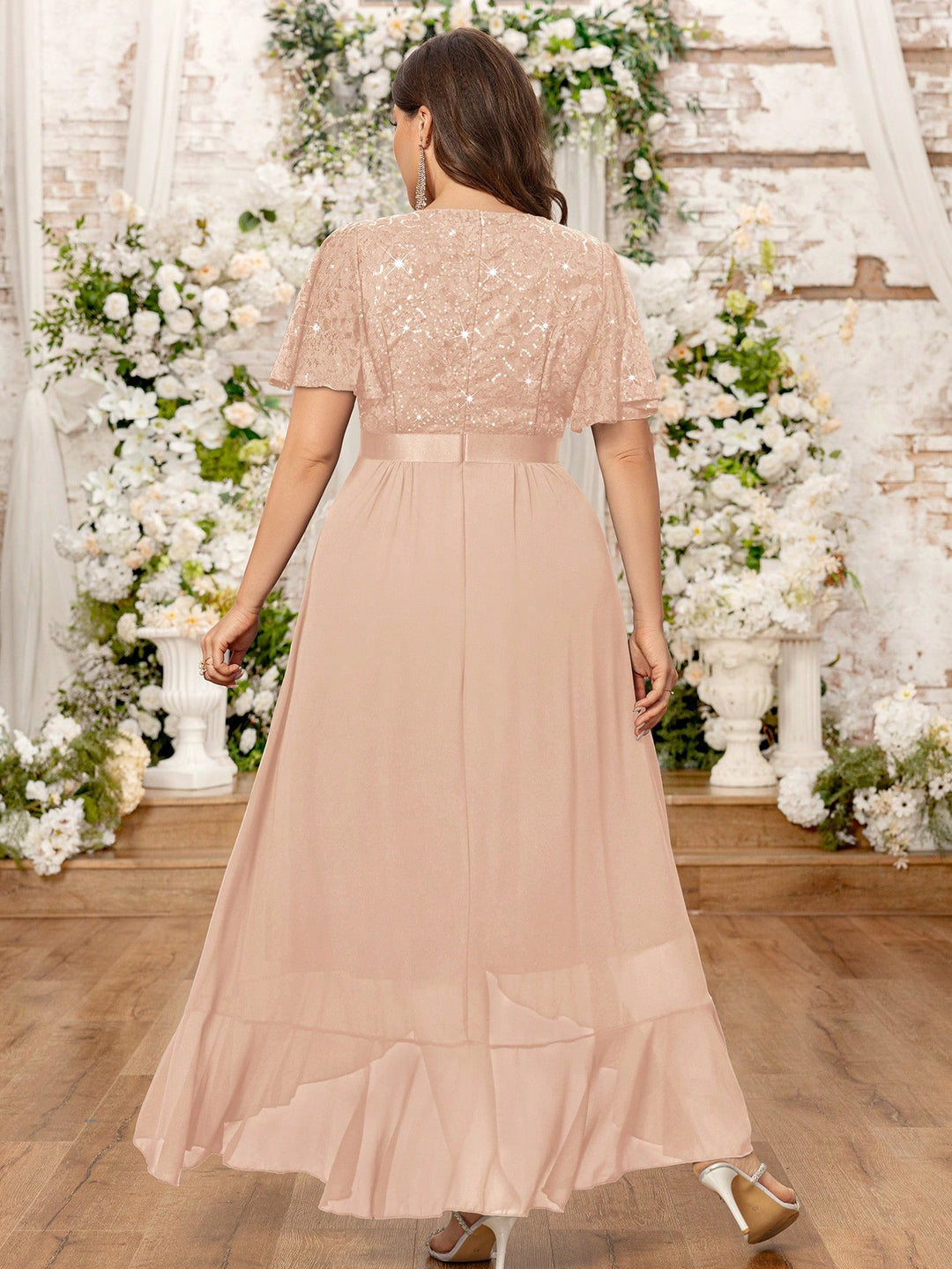 Rochie maxi SHEIN, bej