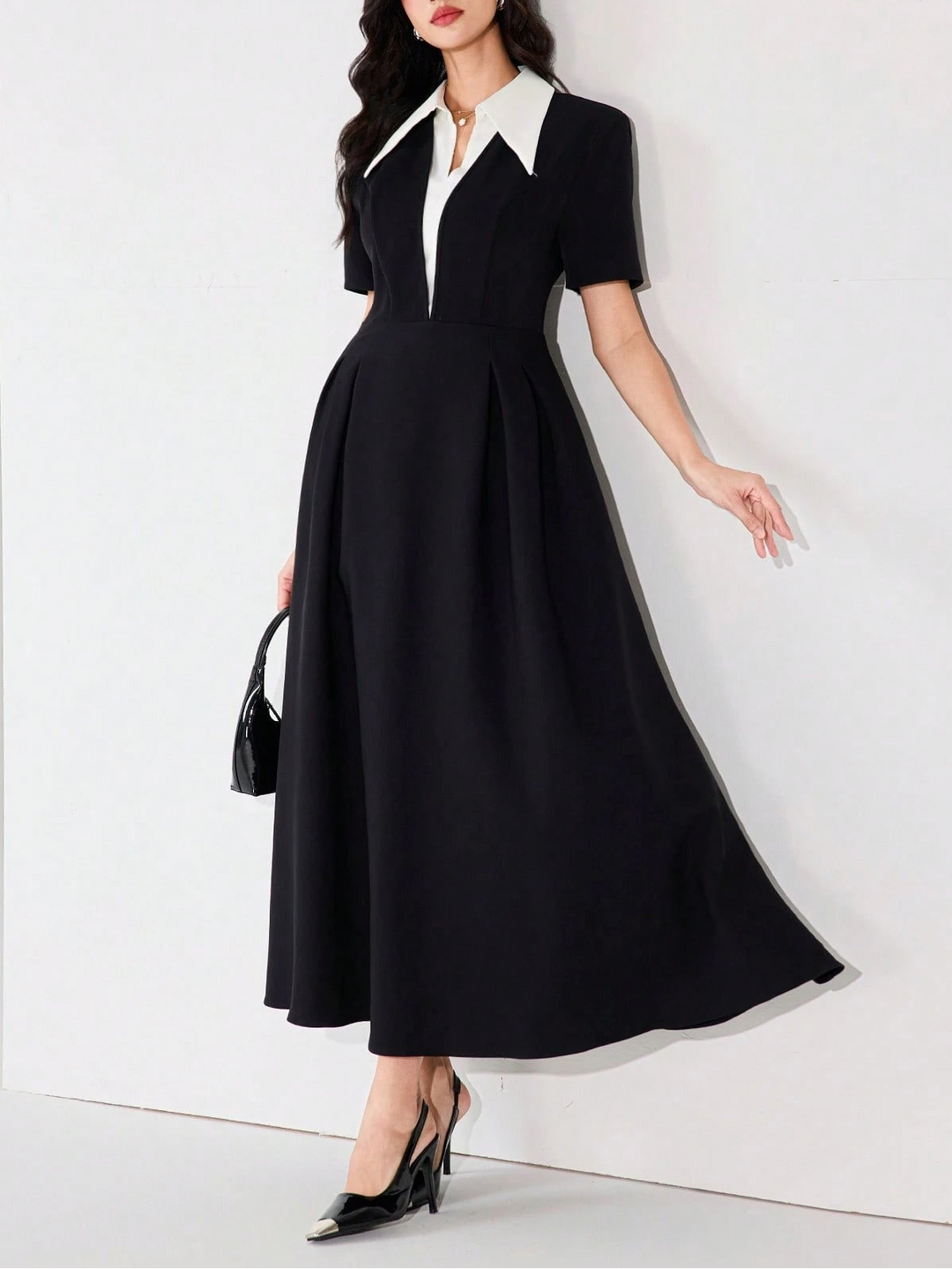 SHEIN maxi ruha, fekete