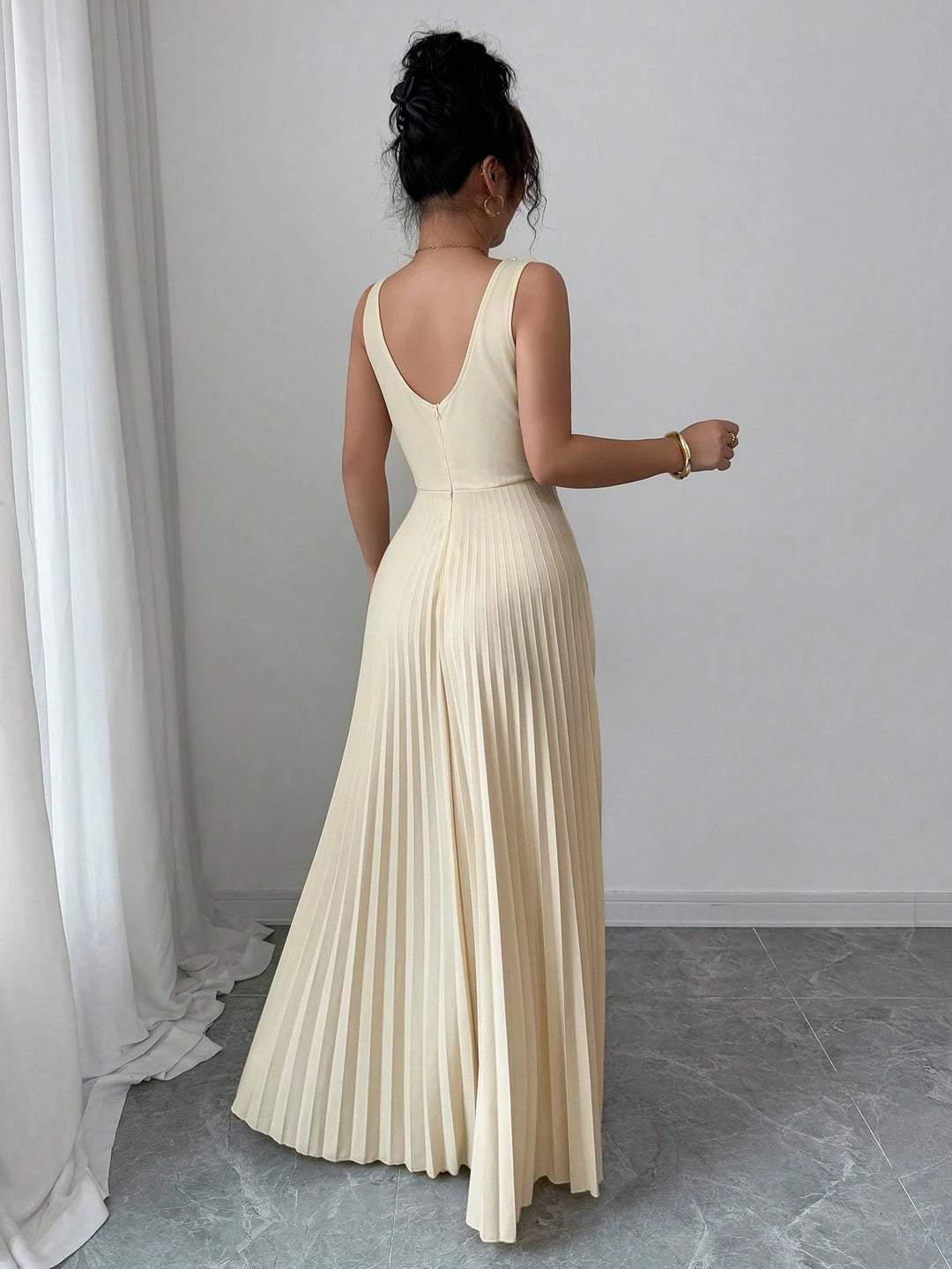 SHEIN maxi ruha, bézs