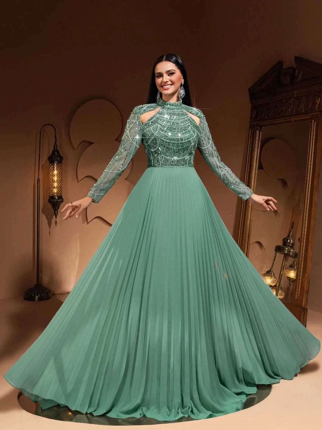 Rochie de ocazie SHEIN, verde