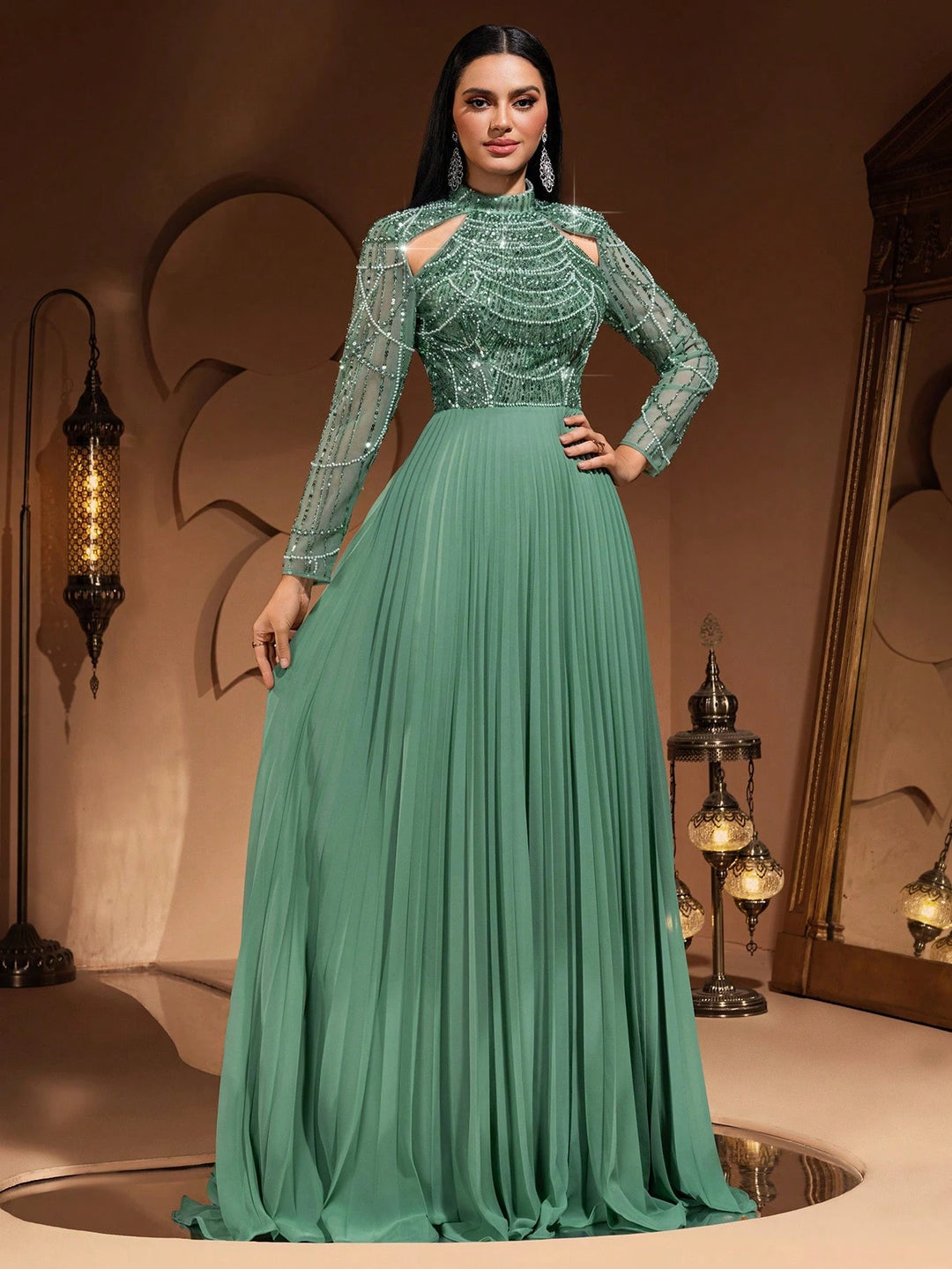 Rochie de ocazie SHEIN, verde