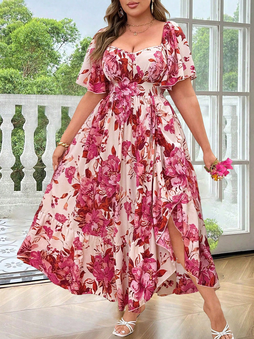 Rochie maxi SHEIN, mix culori
