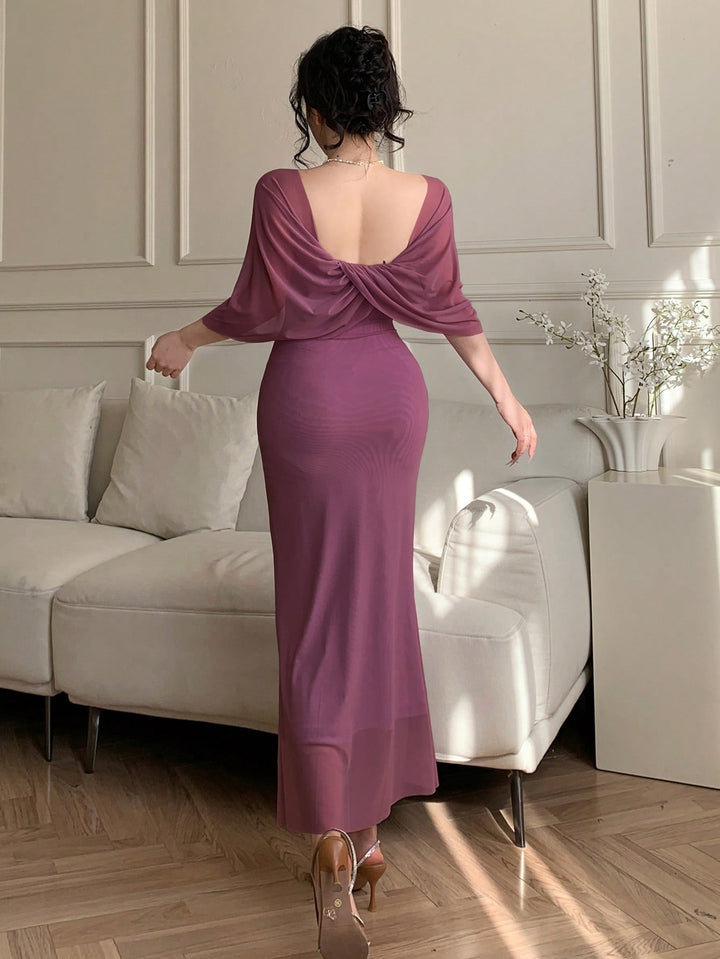 Rochie maxi SHEIN, vișiniu