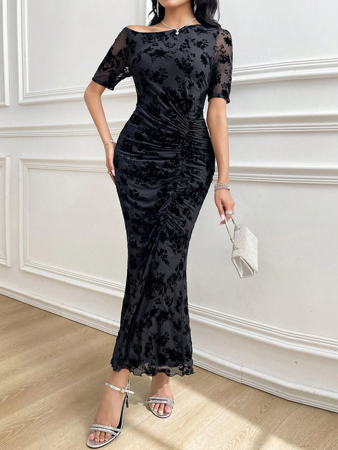 Rochie maxi SHEIN, negru