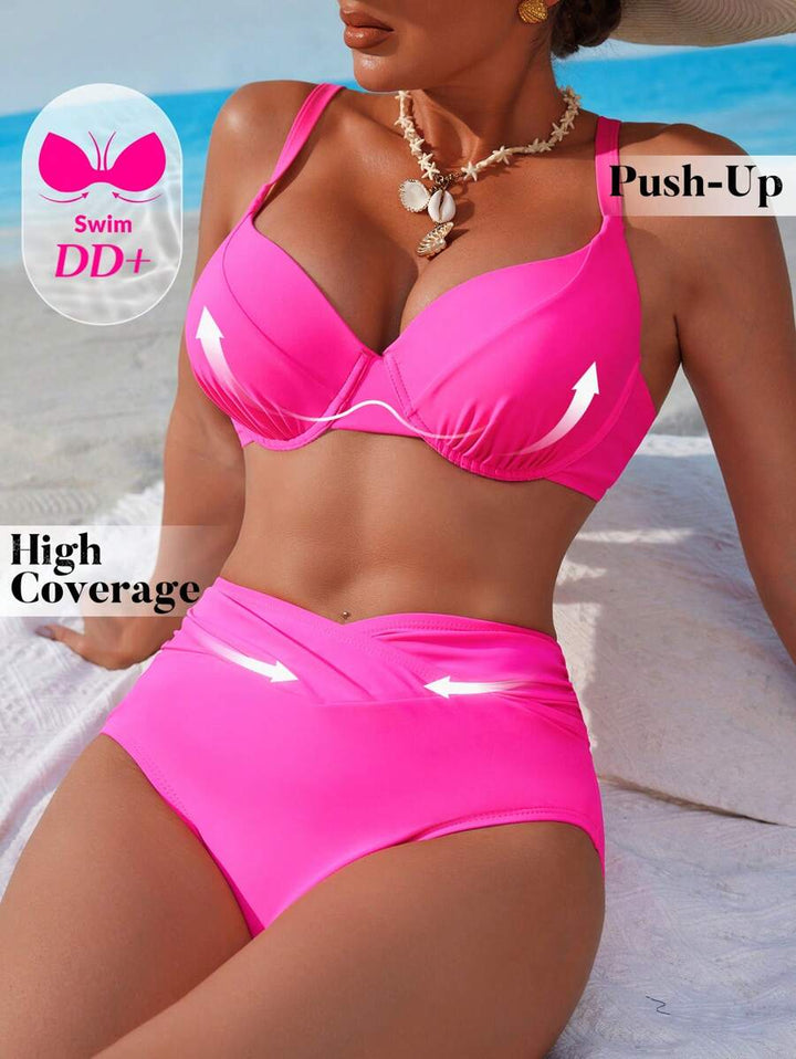 Costum de baie SHEIN, roz