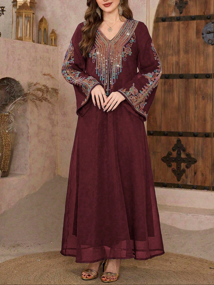 Rochie maxi Shein, vișiniu