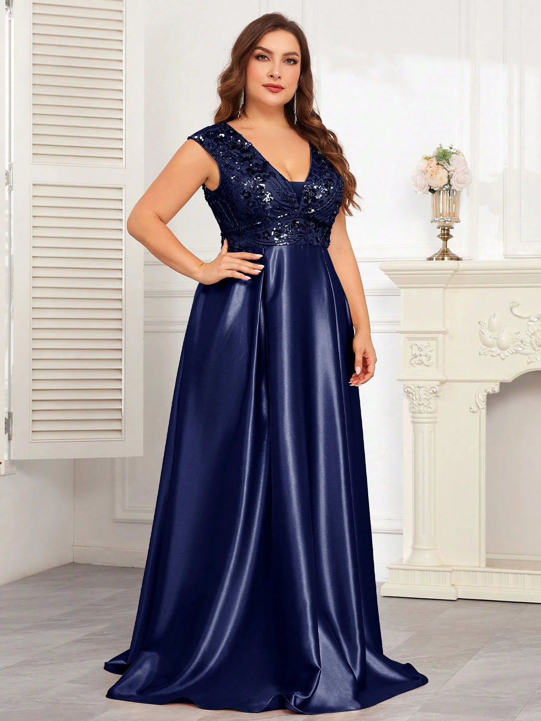 Rochie maxi SHEIN, albastru