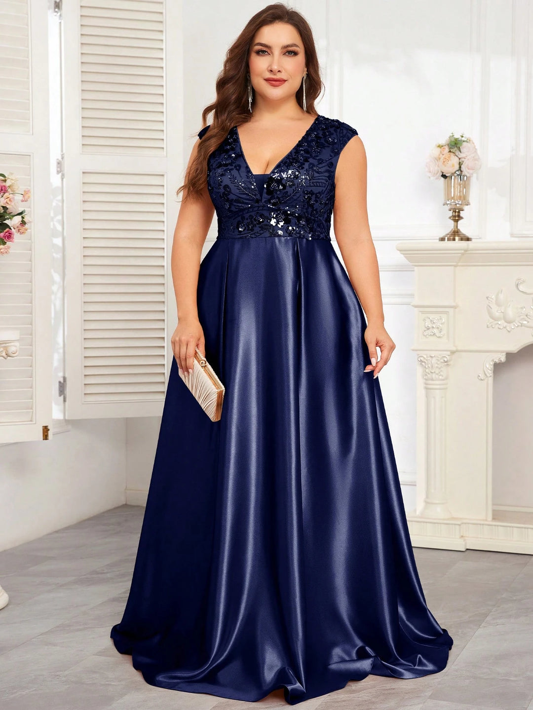 Rochie maxi SHEIN, albastru