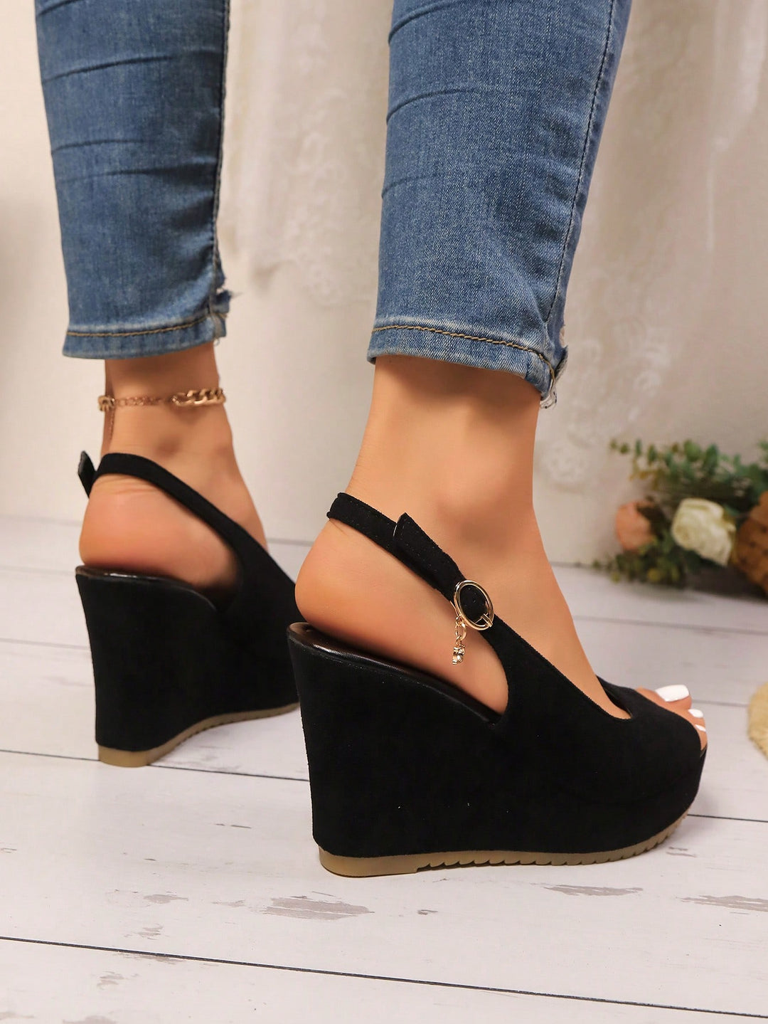 Sandale SHEIN, negru