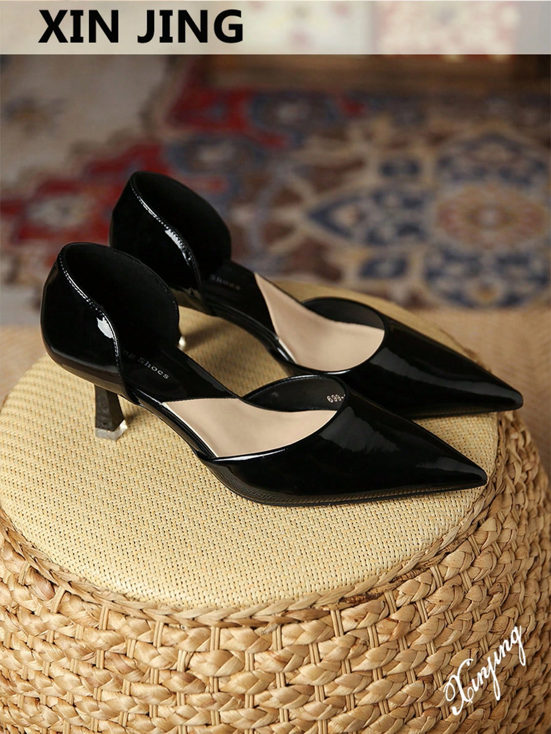 Pantofi cu toc SHEIN, negru
