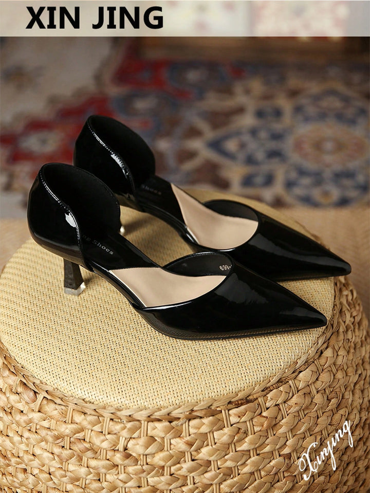 Pantofi cu toc SHEIN, negru