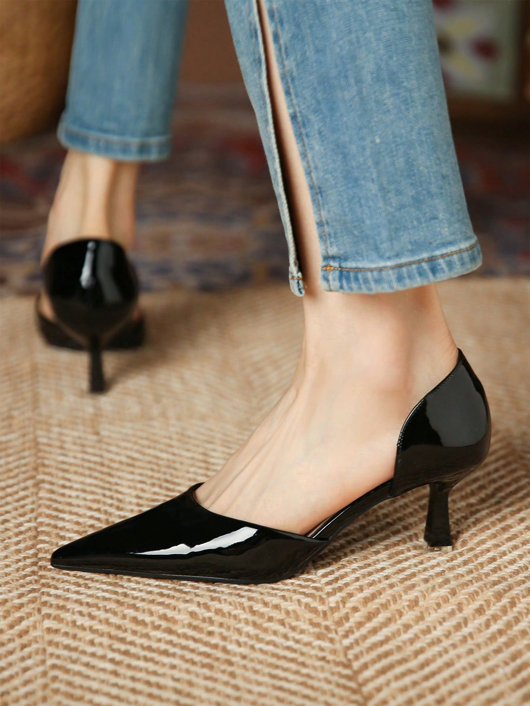 Pantofi cu toc SHEIN, negru
