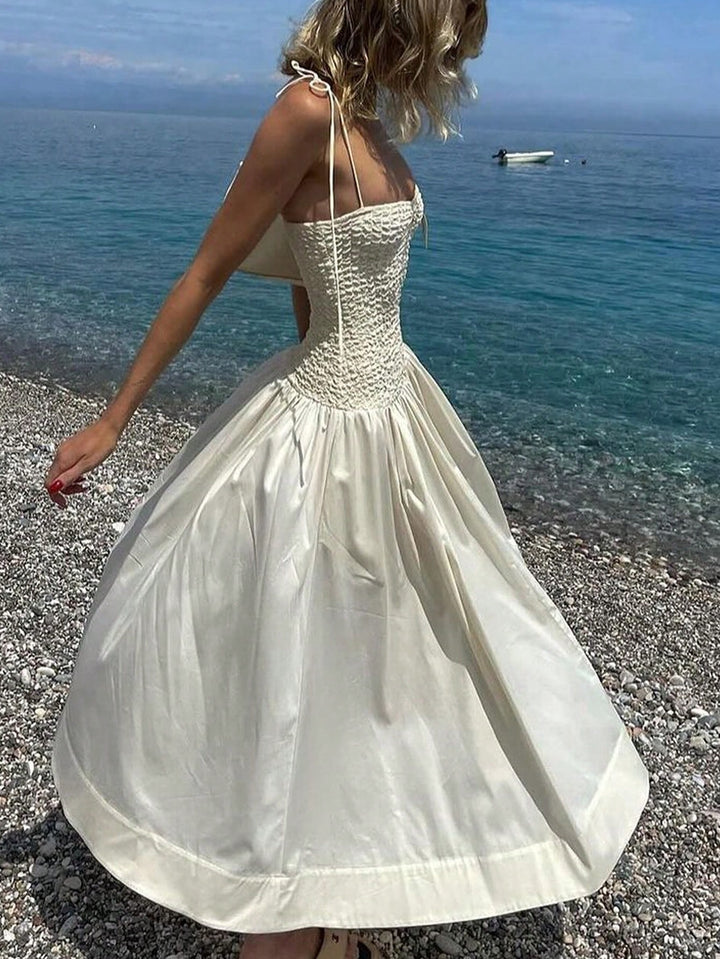 SHEIN maxi ruha, krémszínű