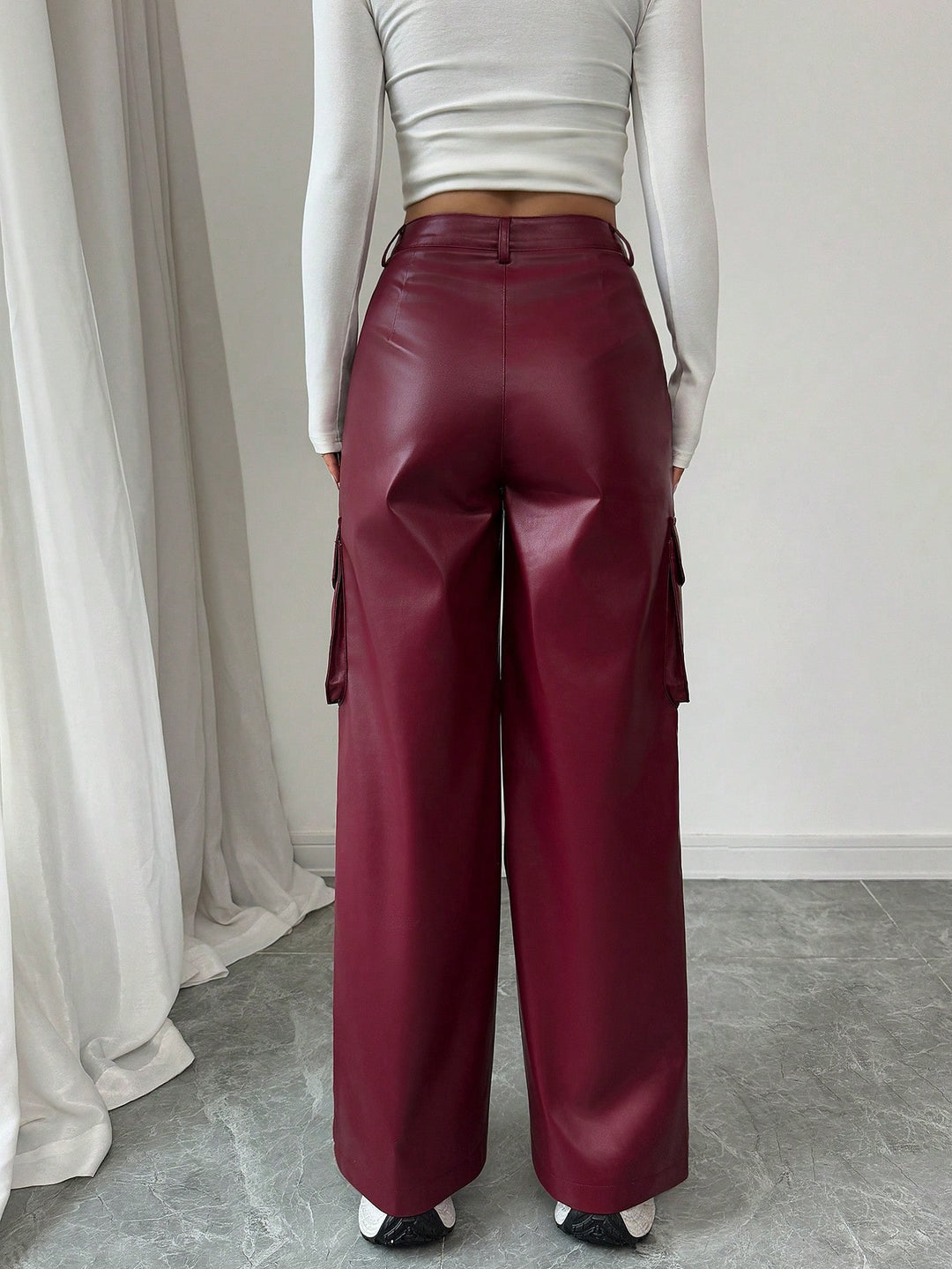 Pantaloni SHEIN, vișiniu