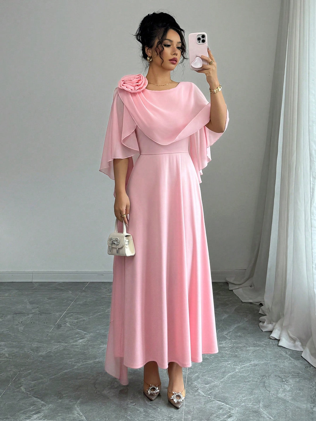 Rochie maxi SHEIN, roz