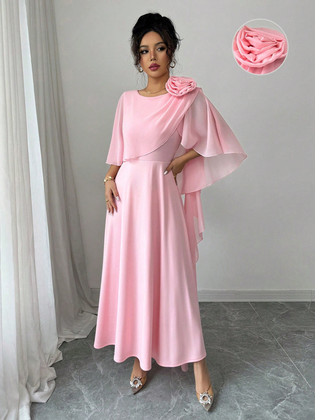 Rochie maxi SHEIN, roz