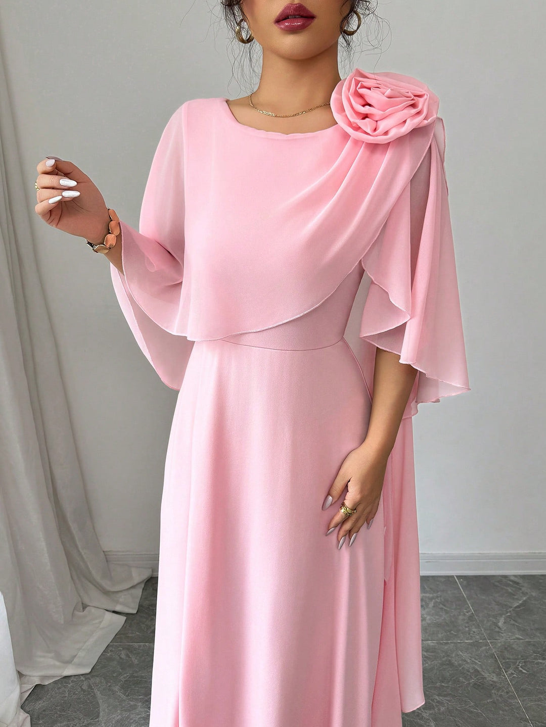 Rochie maxi SHEIN, roz
