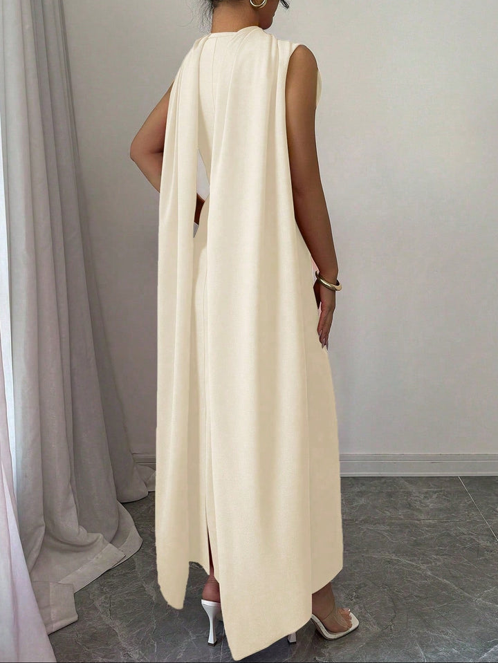 Set rochie și eșarfă SHEIN, crem