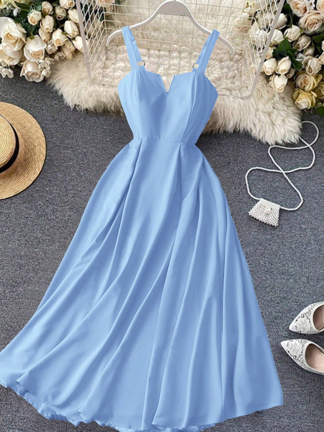 Rochie maxi SHEIN, albastru
