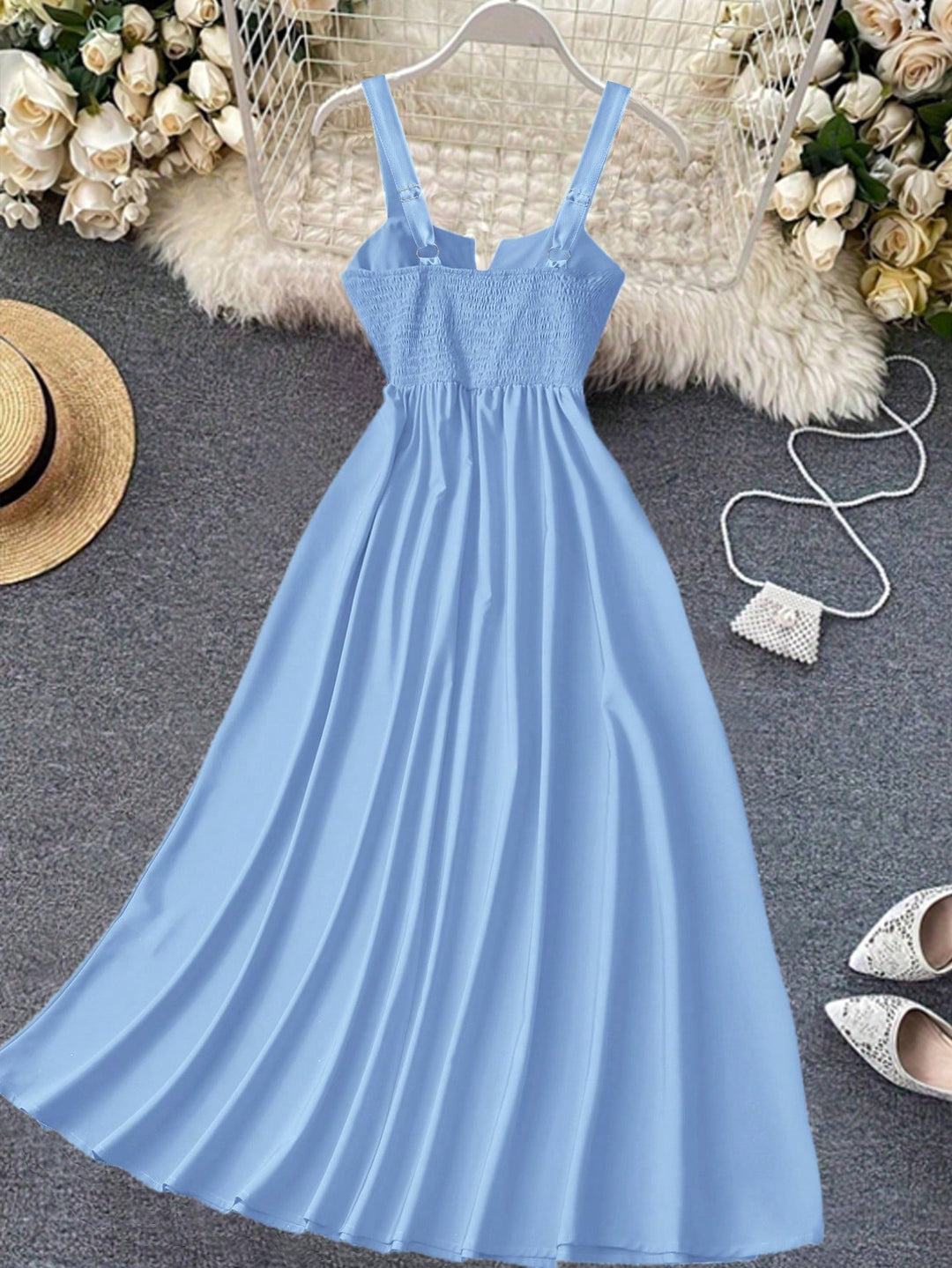 Rochie maxi SHEIN, albastru