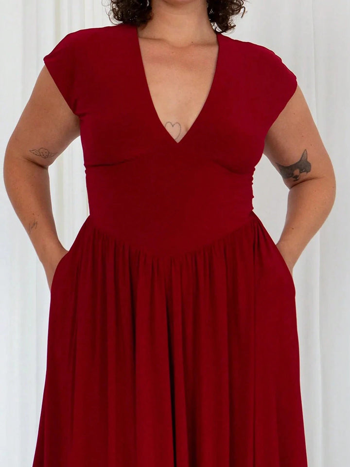 Rochie midi SHEIN, roșu