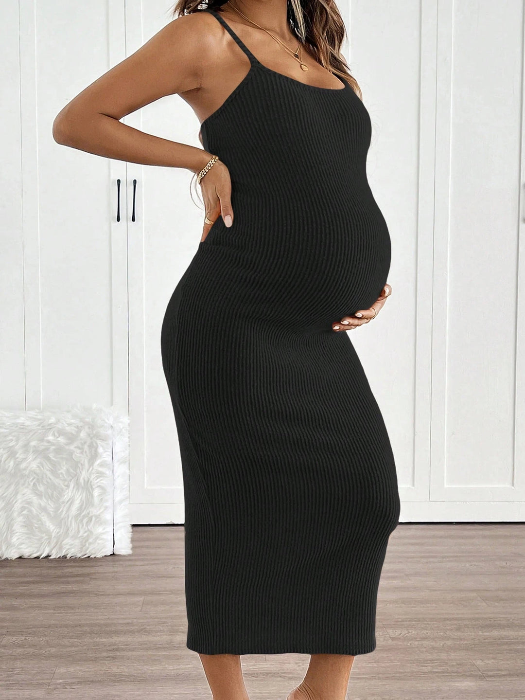 SHEIN maxi ruha, fekete