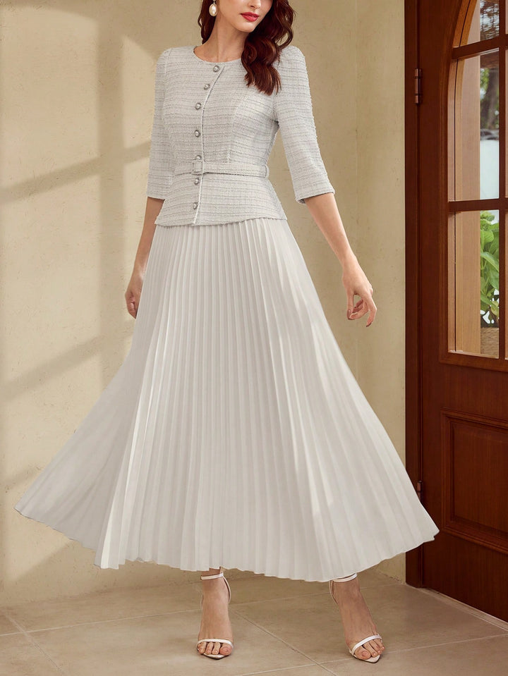 Rochie maxi SHEIN, alb