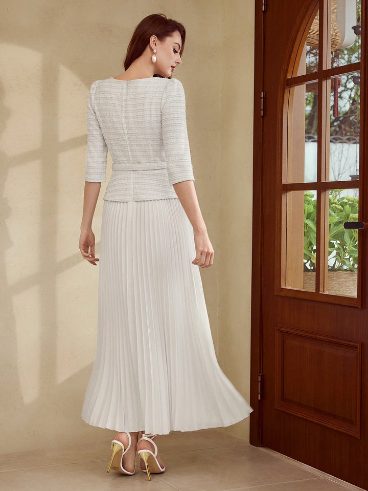 Rochie maxi SHEIN, alb