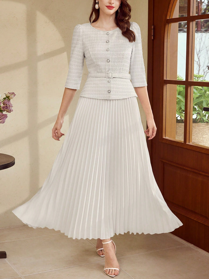 Rochie maxi SHEIN, alb