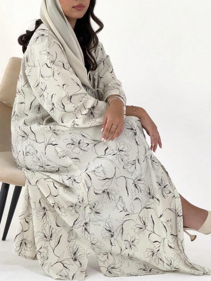 Set caftan și jalabiya SHEIN, alb