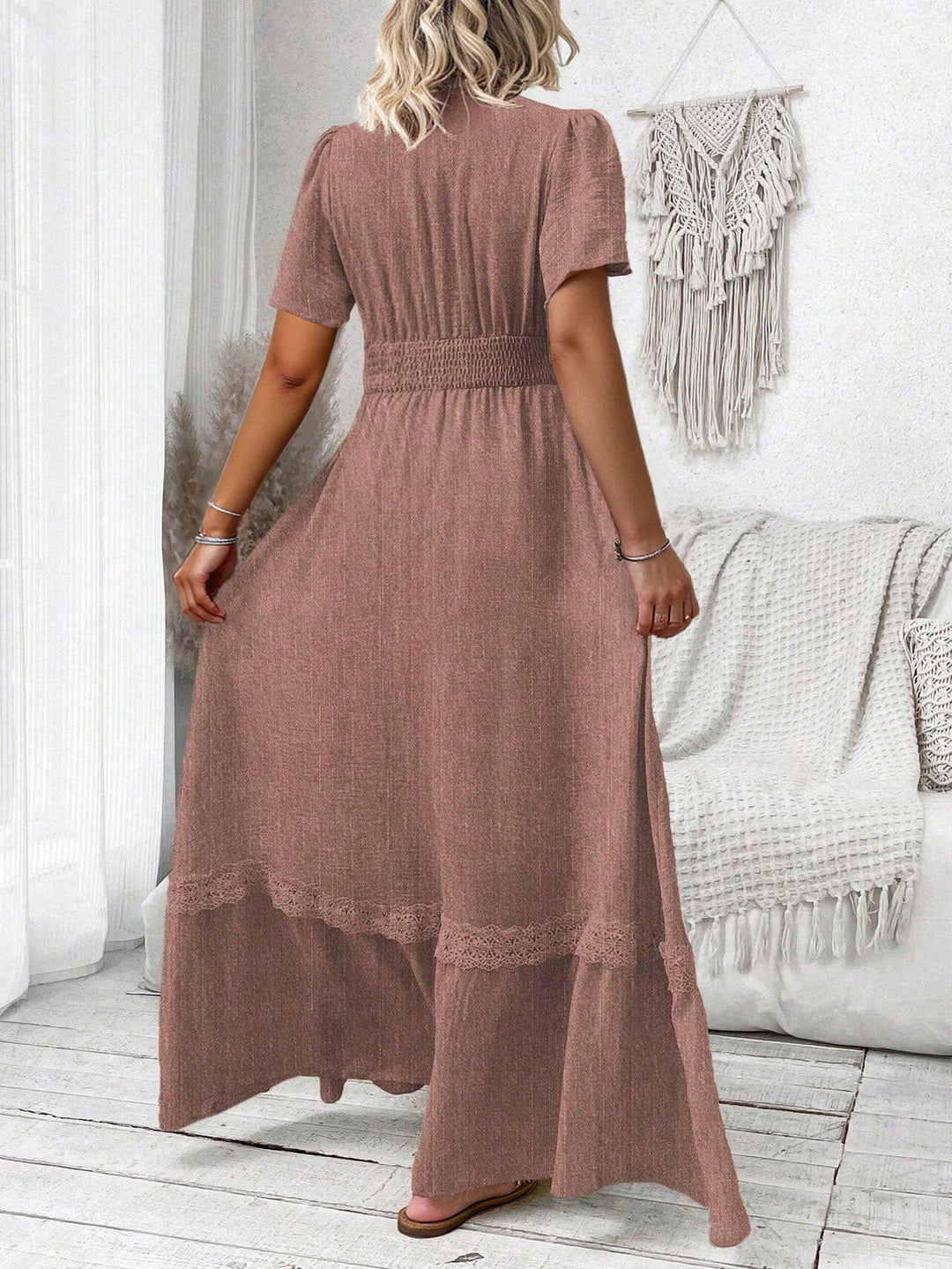 SHEIN maxi ruha, rózsaszín