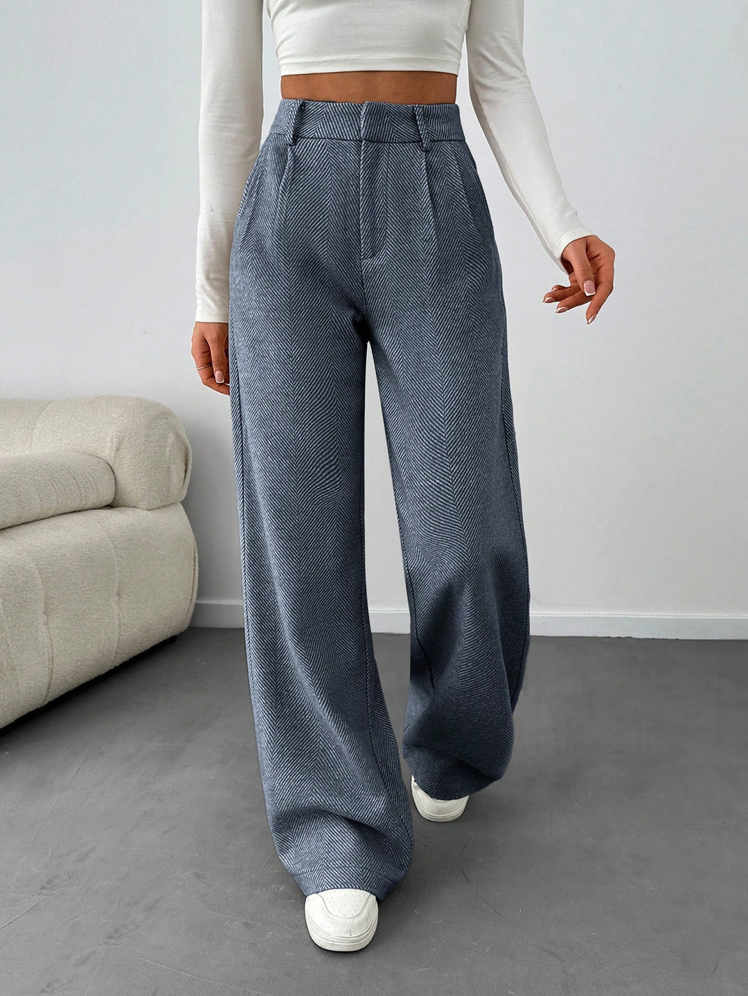 Pantaloni SHEIN, albastru