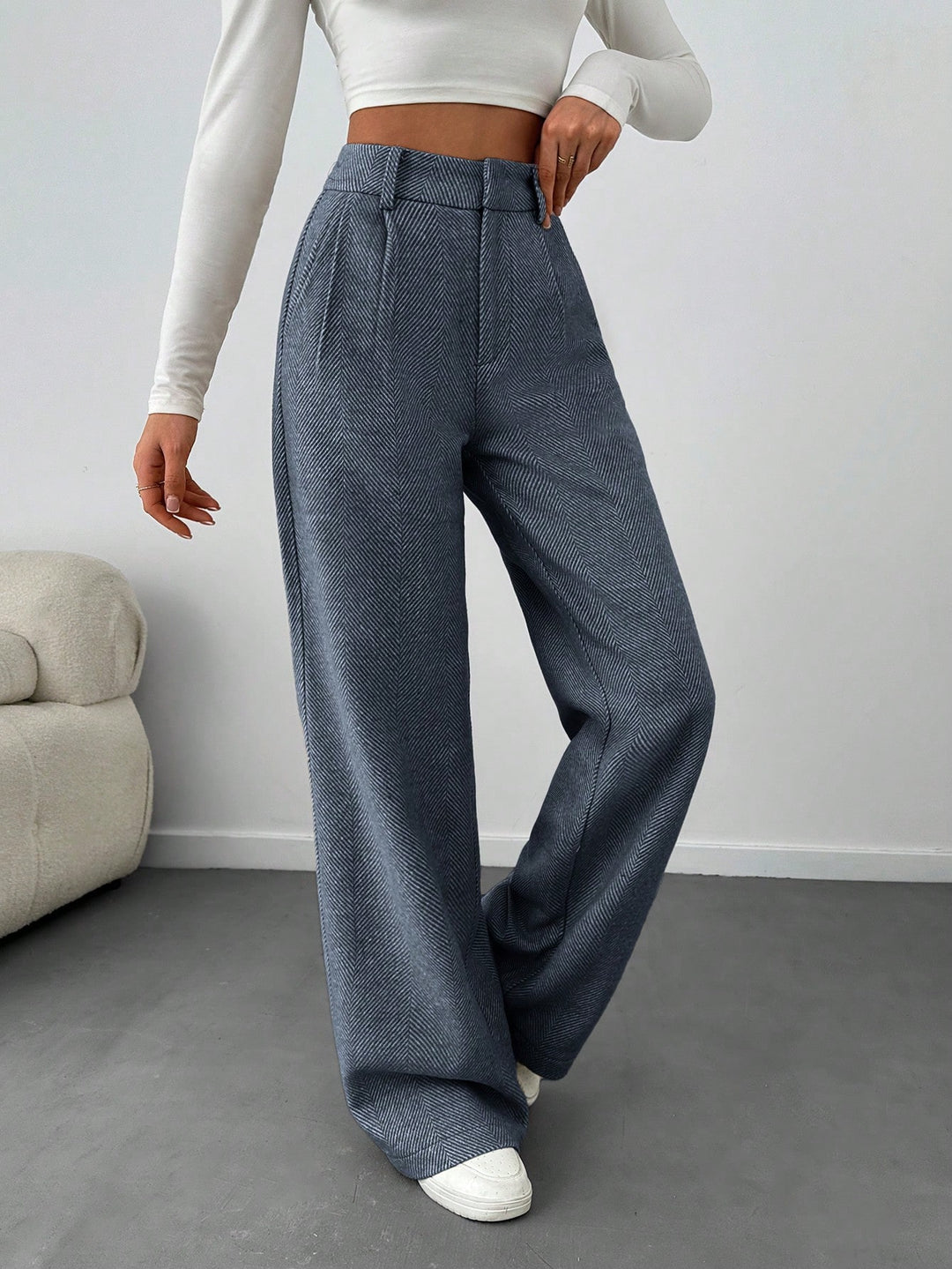 Pantaloni SHEIN, albastru