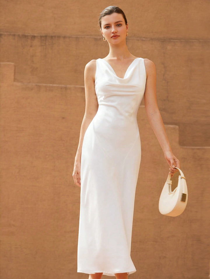 Rochie midi SHEIN, alb