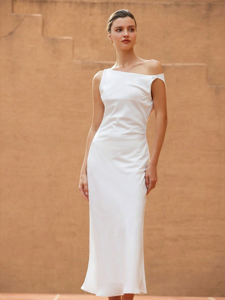 Rochie midi SHEIN, alb