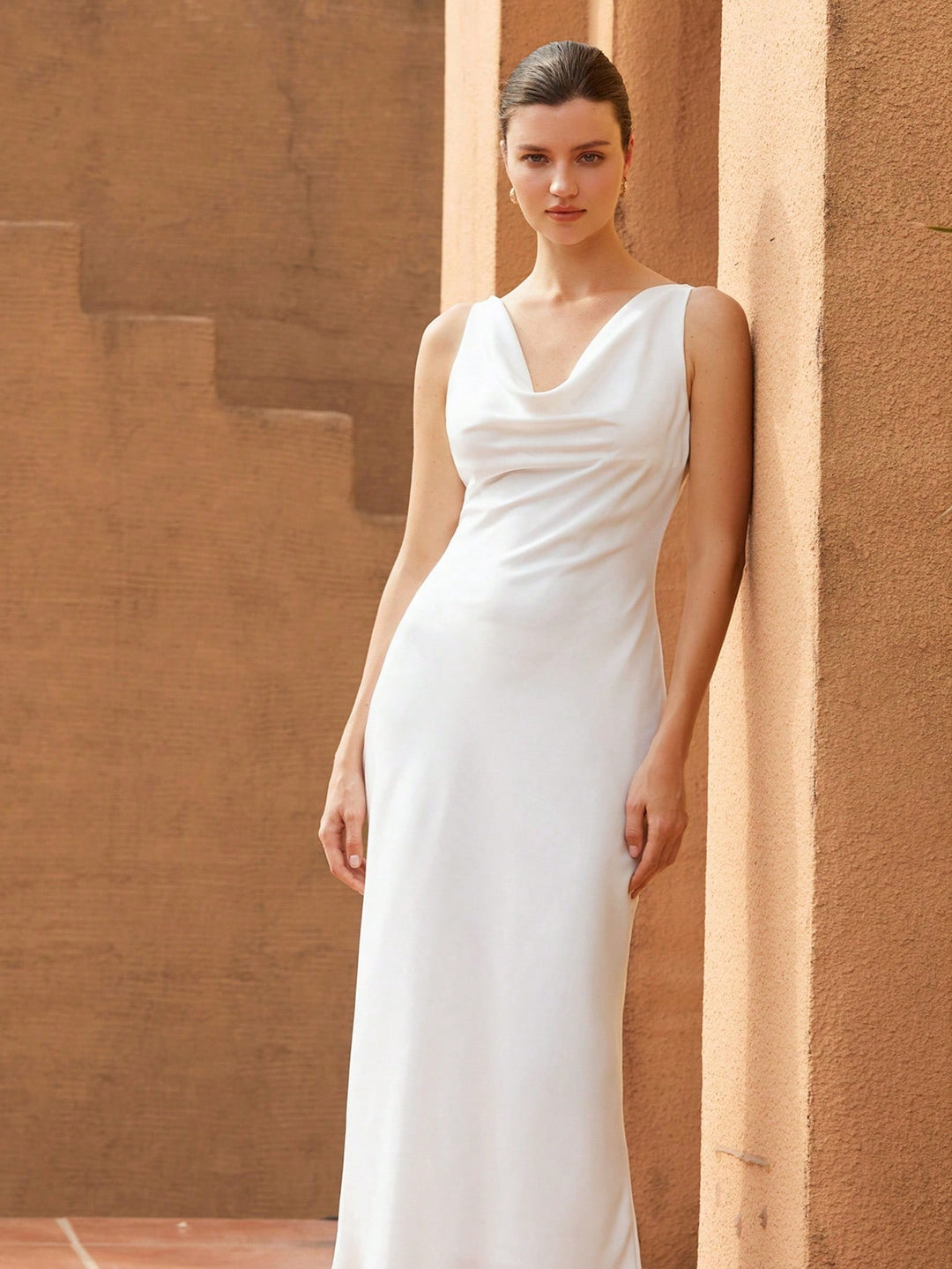 Rochie midi SHEIN, alb