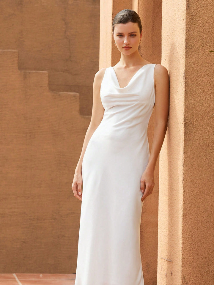 Rochie midi SHEIN, alb