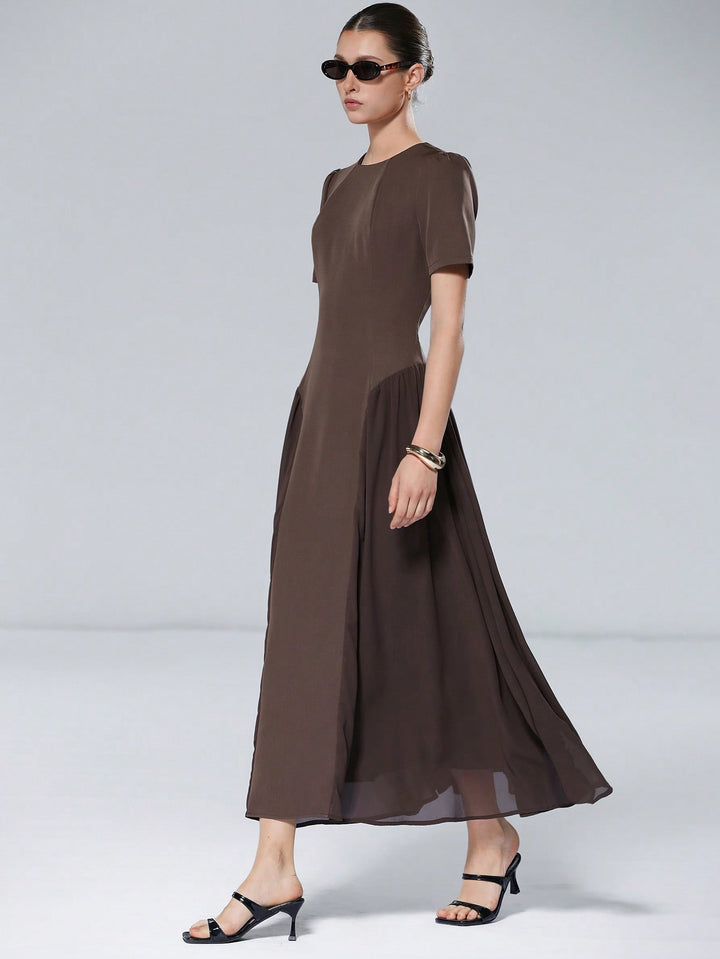 Rochie maxi SHEIN, maro