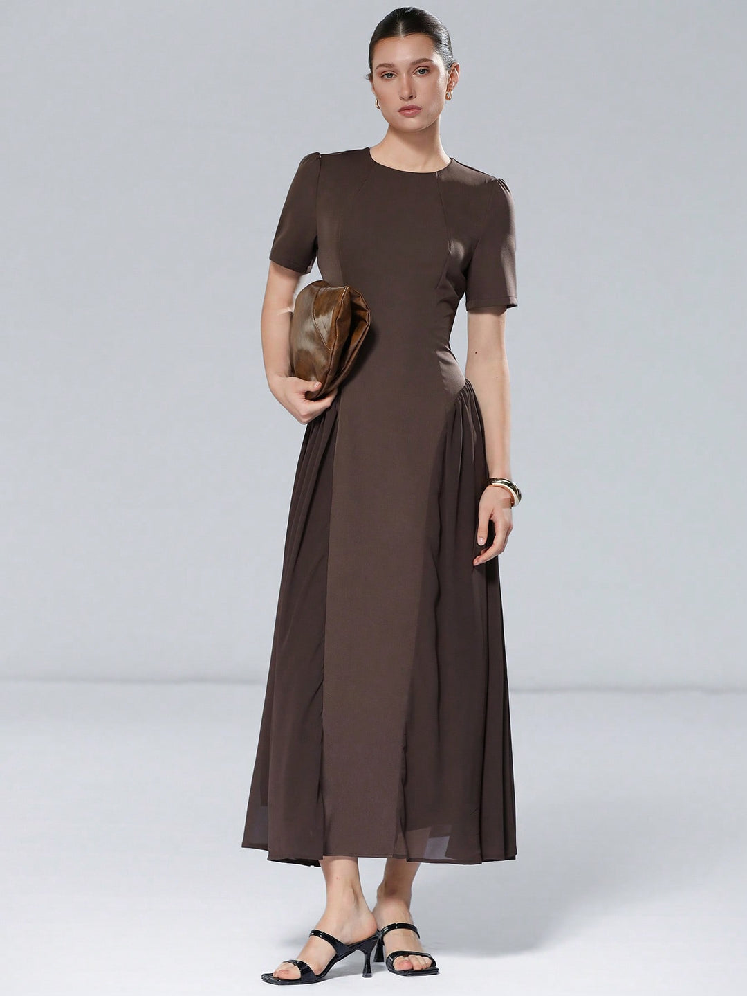 Rochie maxi SHEIN, maro