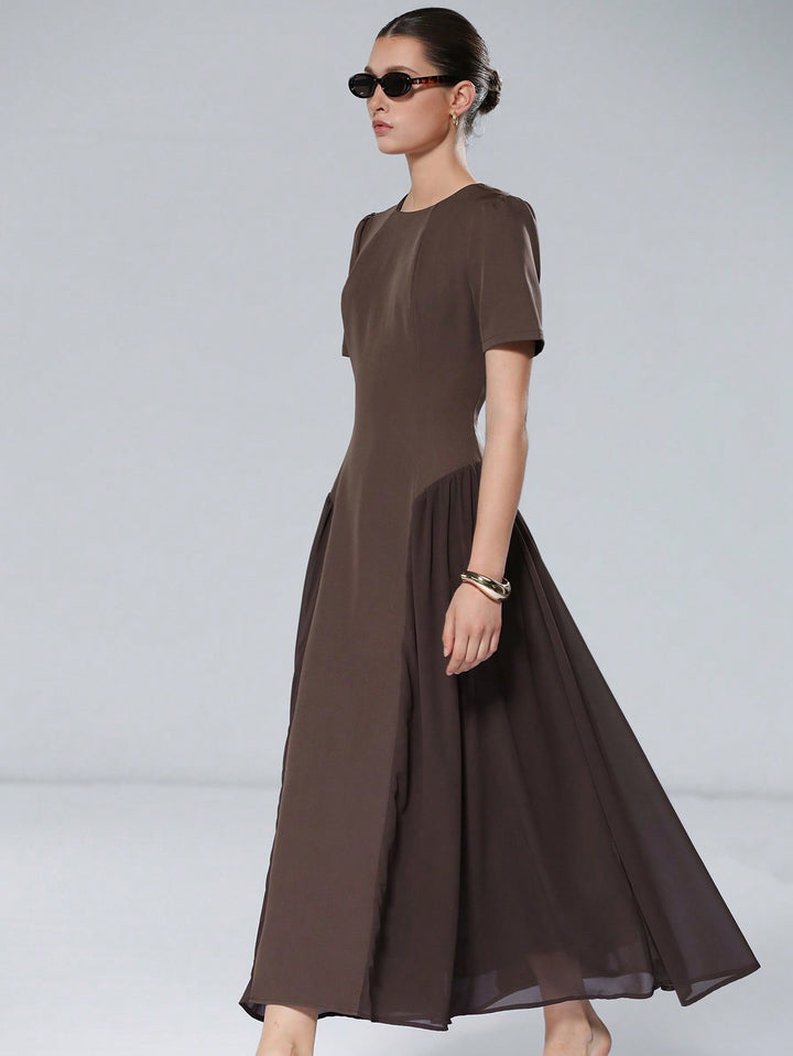 Rochie maxi SHEIN, maro
