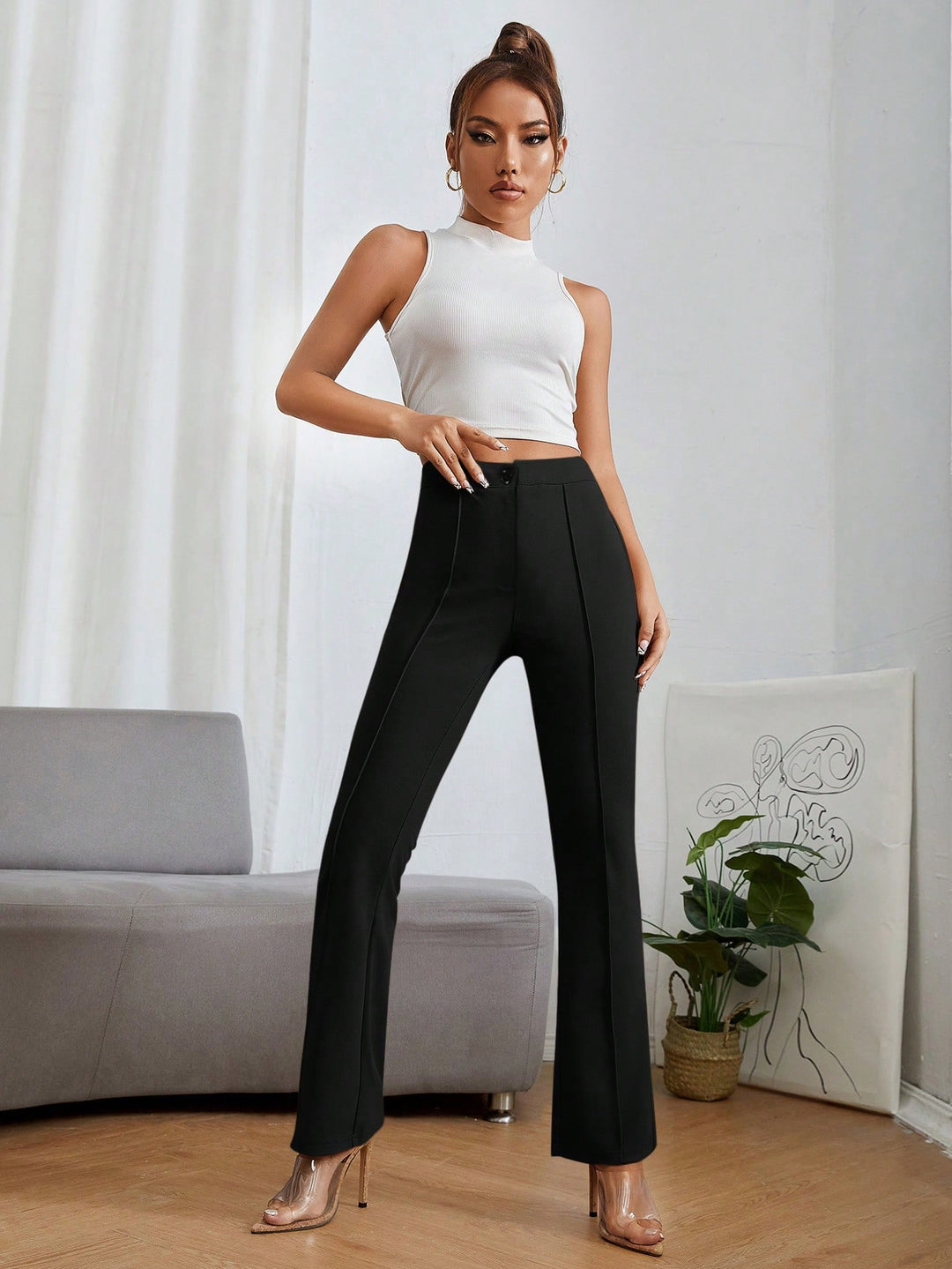 Pantaloni SHEIN, negru