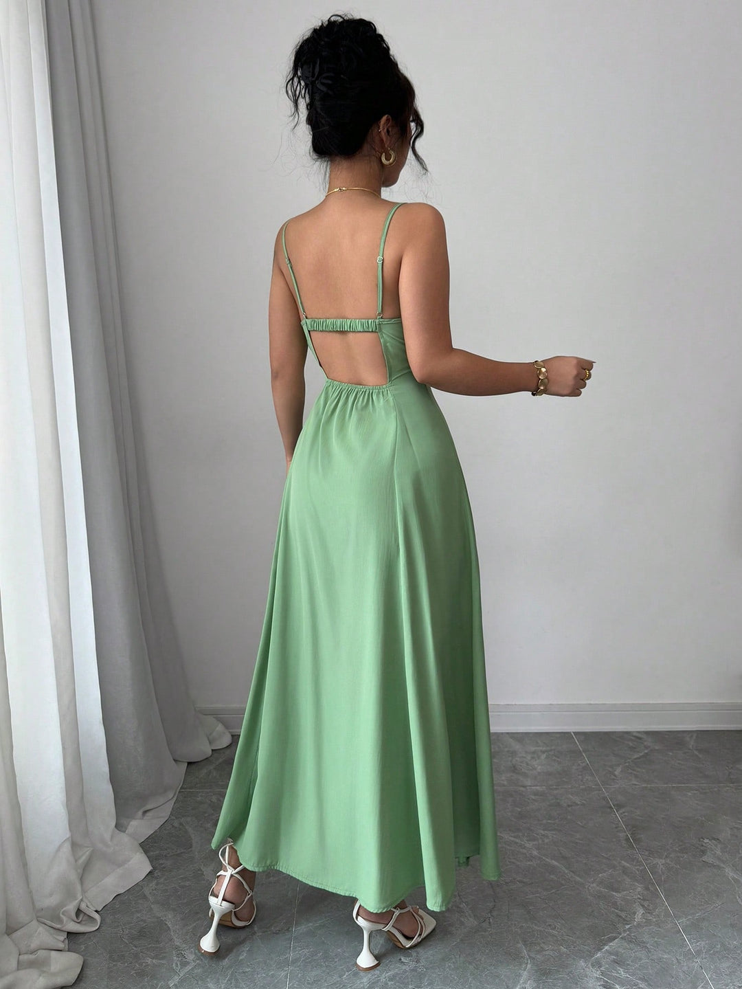 Rochie midi SHEIN, verde