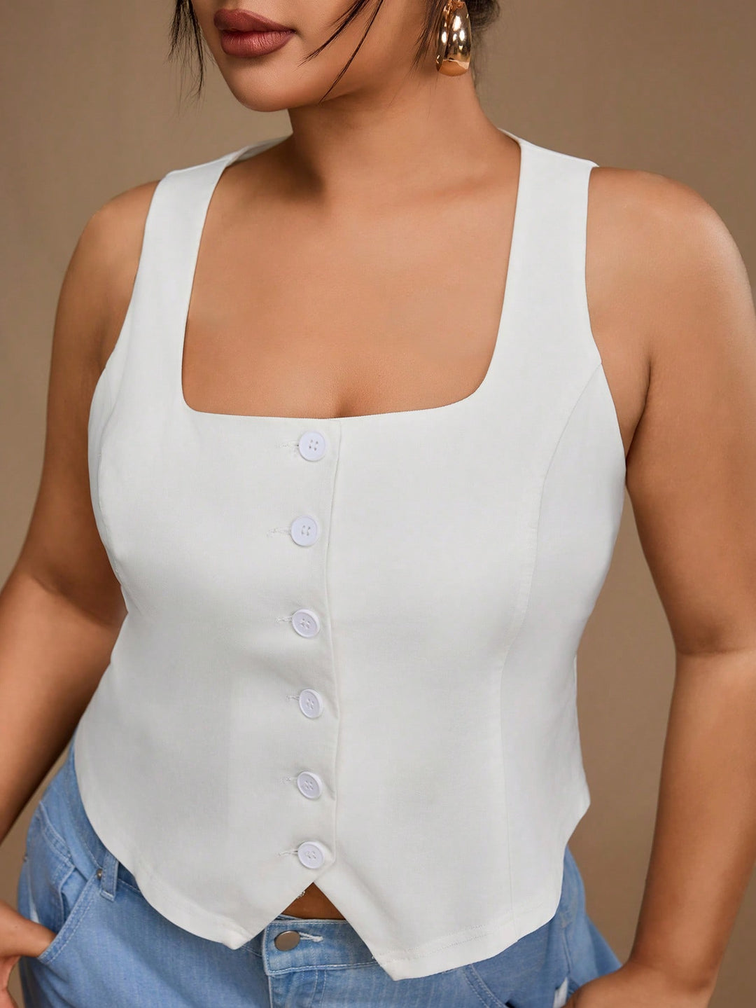 Top SHEIN, crem