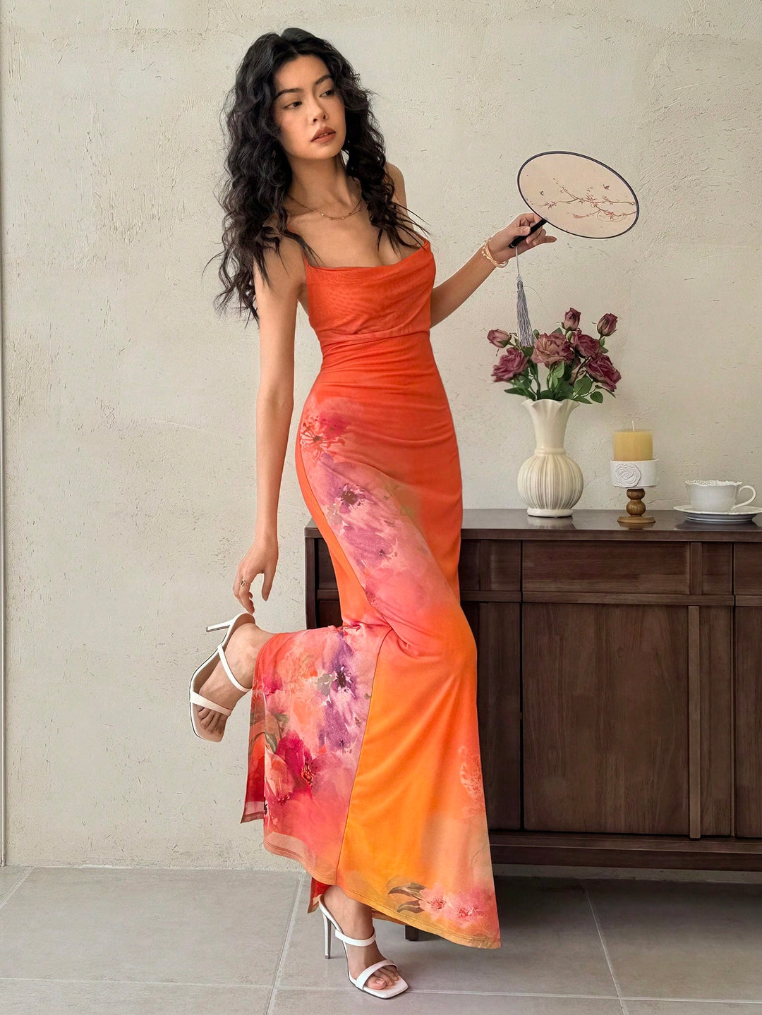 Rochie maxi SHEIN, mix culori