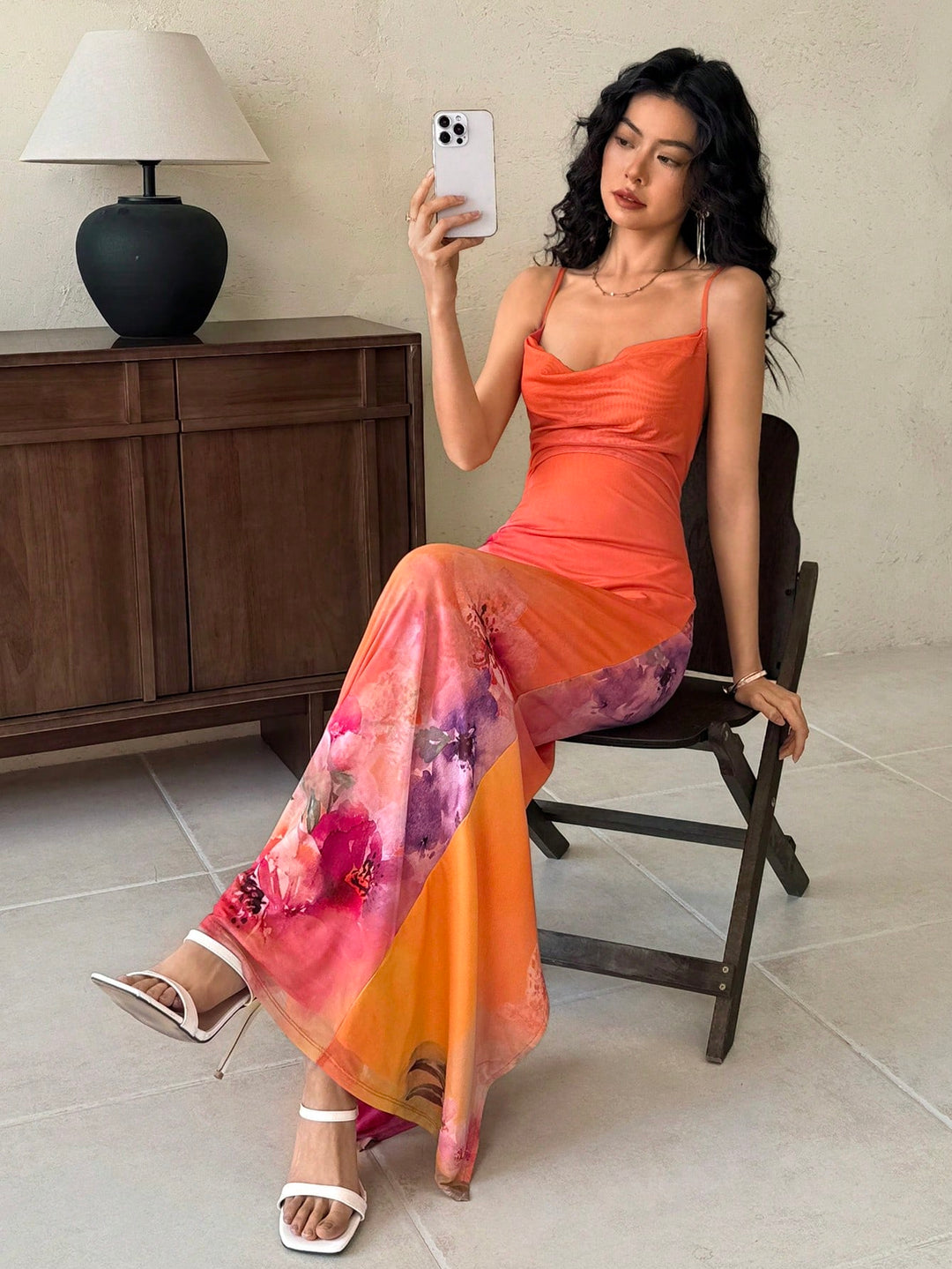 Rochie maxi SHEIN, mix culori